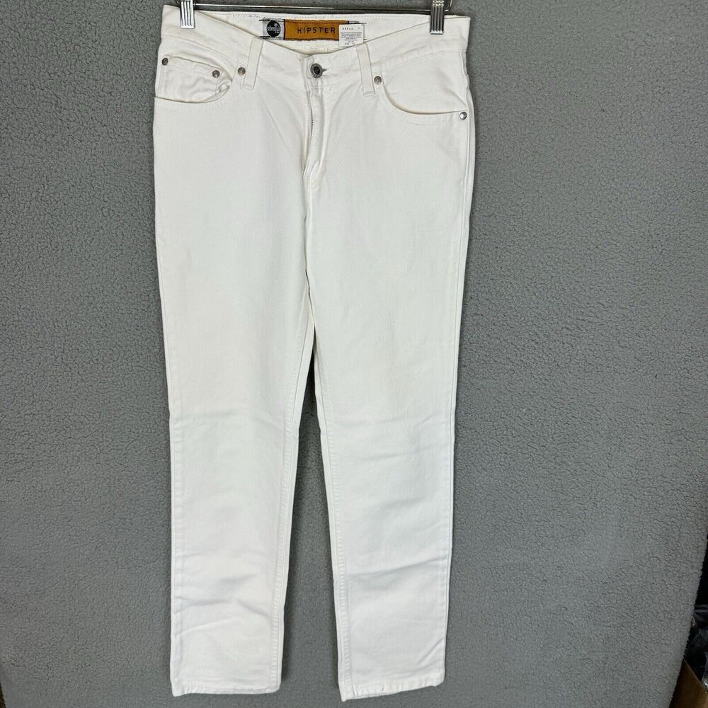 Vintage Levis Silver Tab Jeans Womens 7‎ M White Hipster Straight Leg Y2K